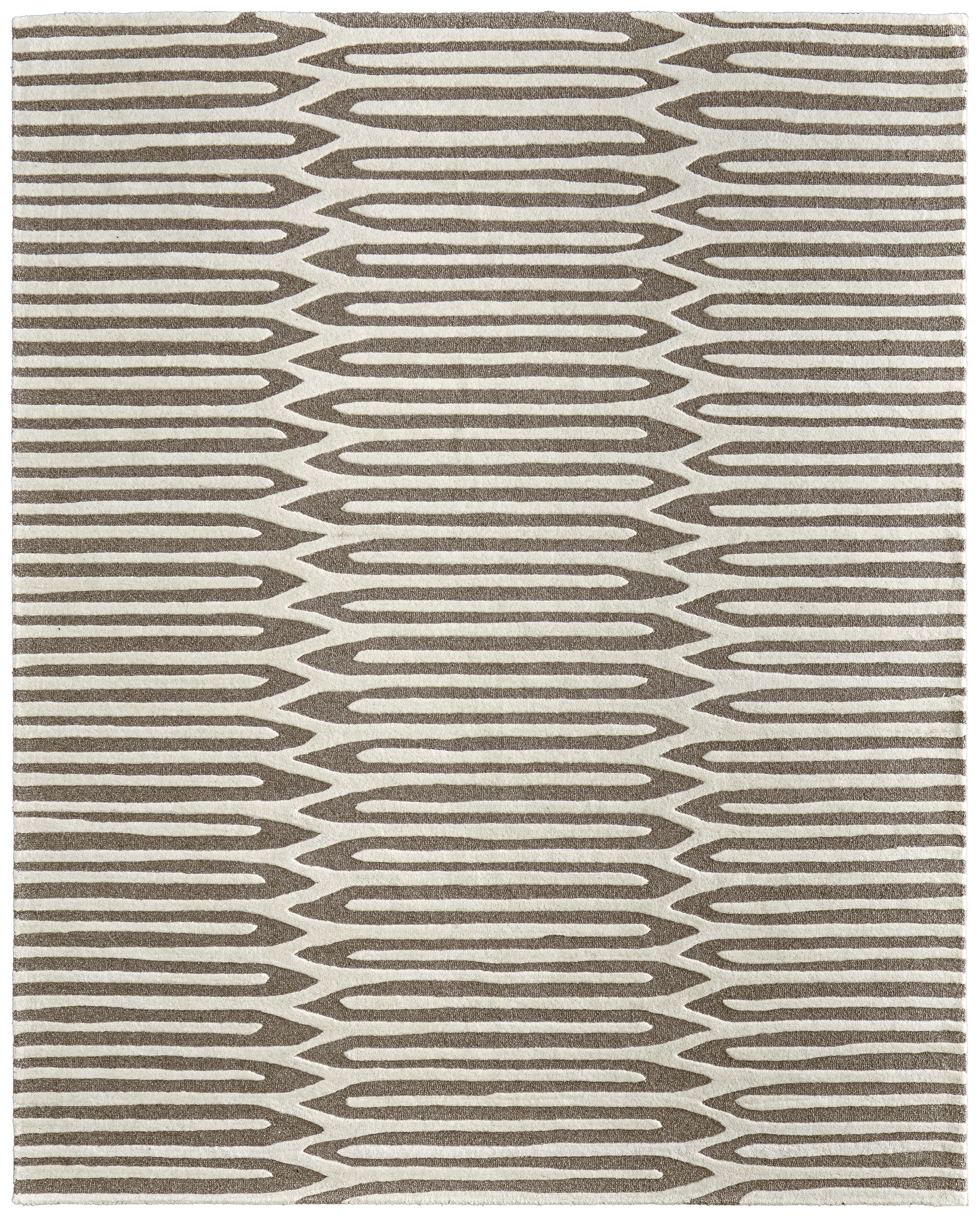 Kimball Transitional Abstract, Taupe/Ivory