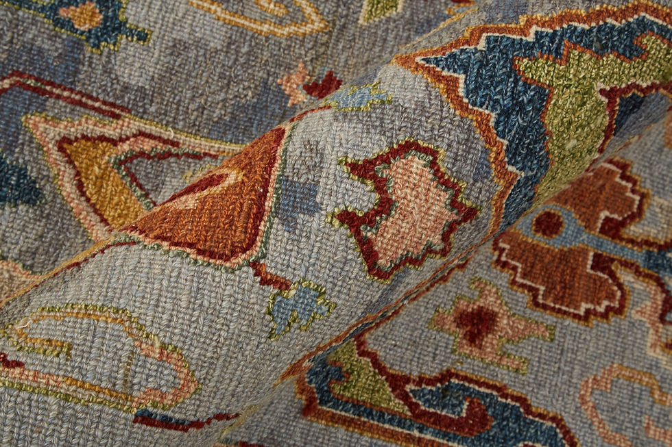 Thumbnail: Leylan Transitional Ikat, Blue/Gray/Tan