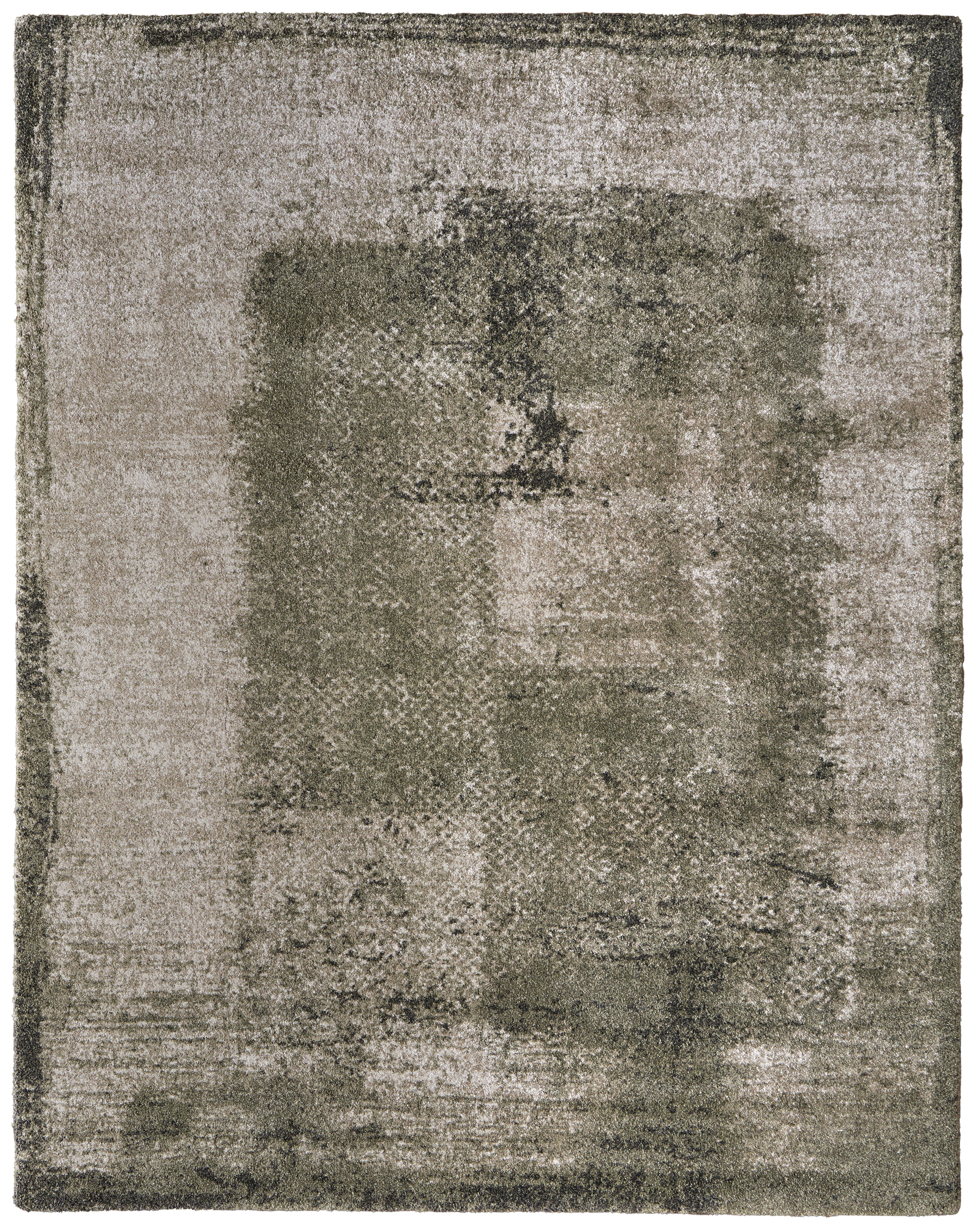 Skyview Modern Abstract, Green/Tan