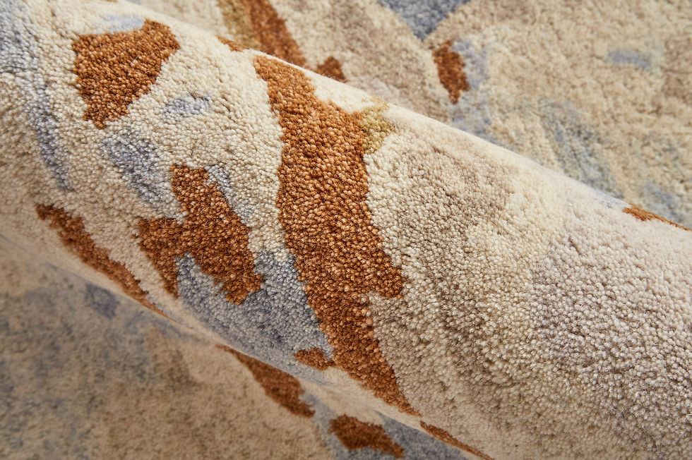 Thumbnail: Everley Modern Abstract, Ivory/Blue/Brown