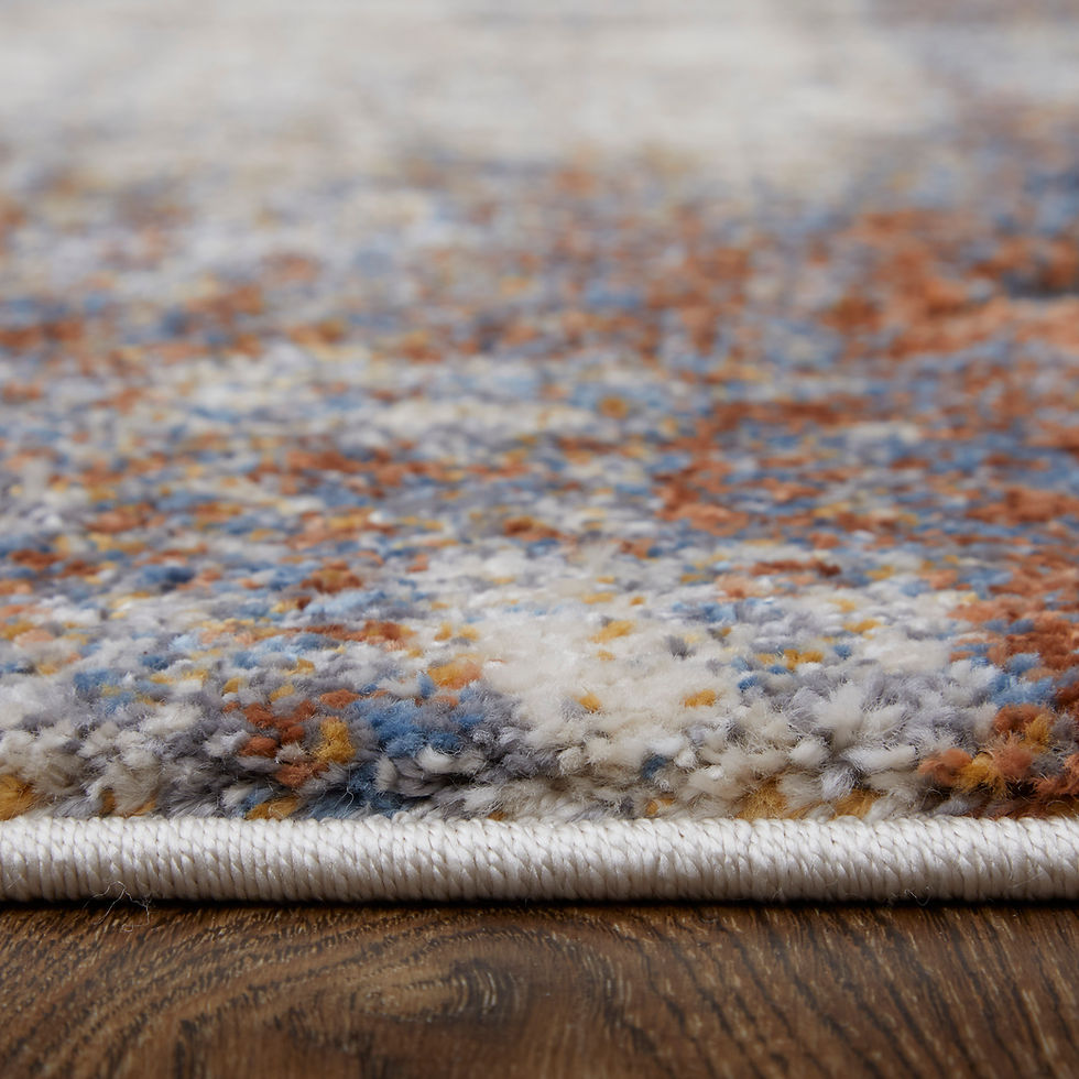 Thumbnail: Gilmore Modern Color Block, Blue/Ivory/Taupe