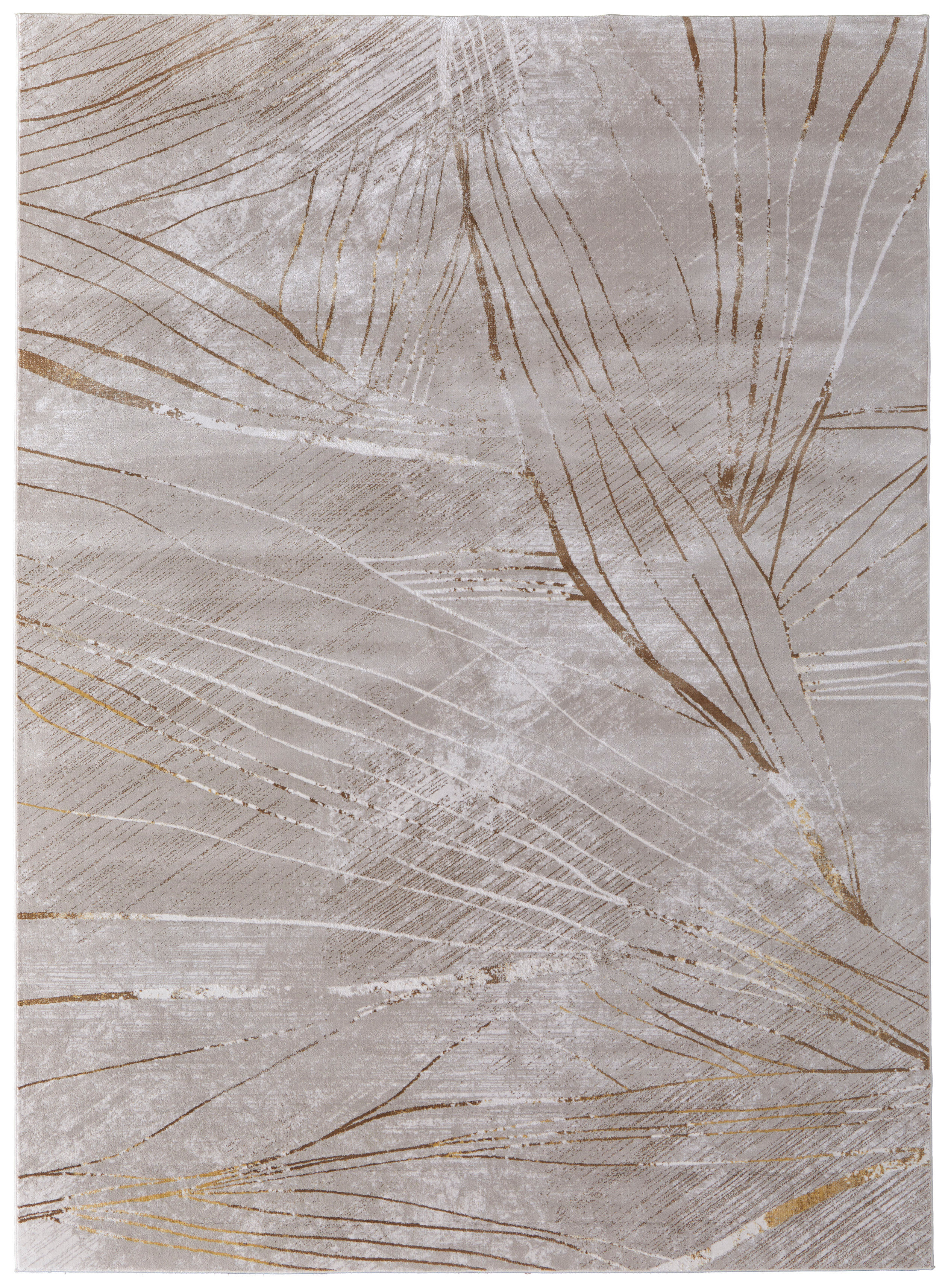 Waldor Modern Abstract, Taupe/Brown/Silver