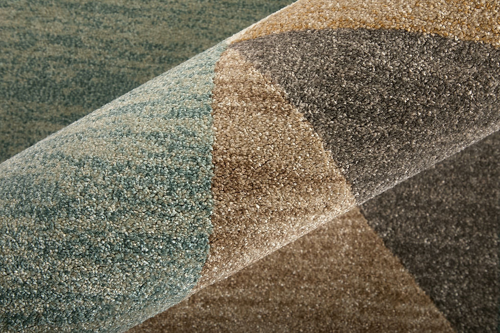 Thumbnail: Eden Modern Color Block, Ivory/Brown/Blue