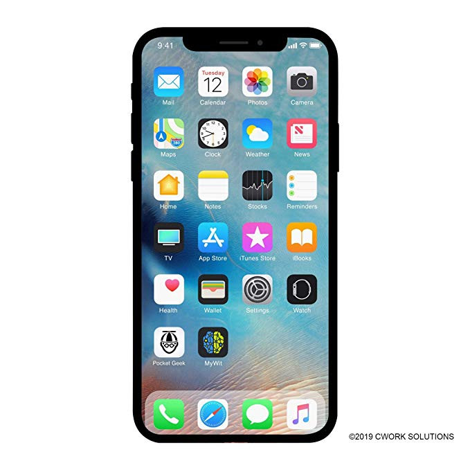 Apple iPhone X, 256GB, Silver - Fully Unlocked (Renewed)