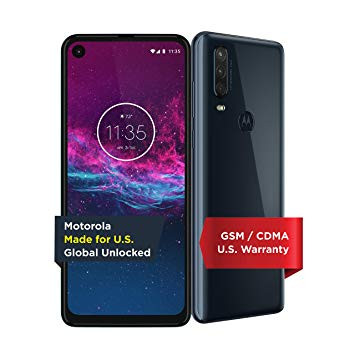 Motorola One Action - Unlocked Smartphone - Global Version - 128GB - Denim Blue