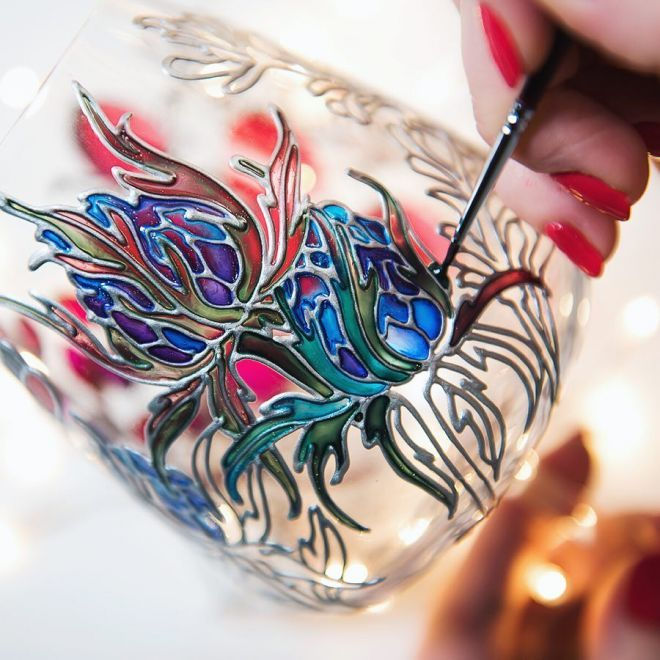 Роспись витражей/бокалов