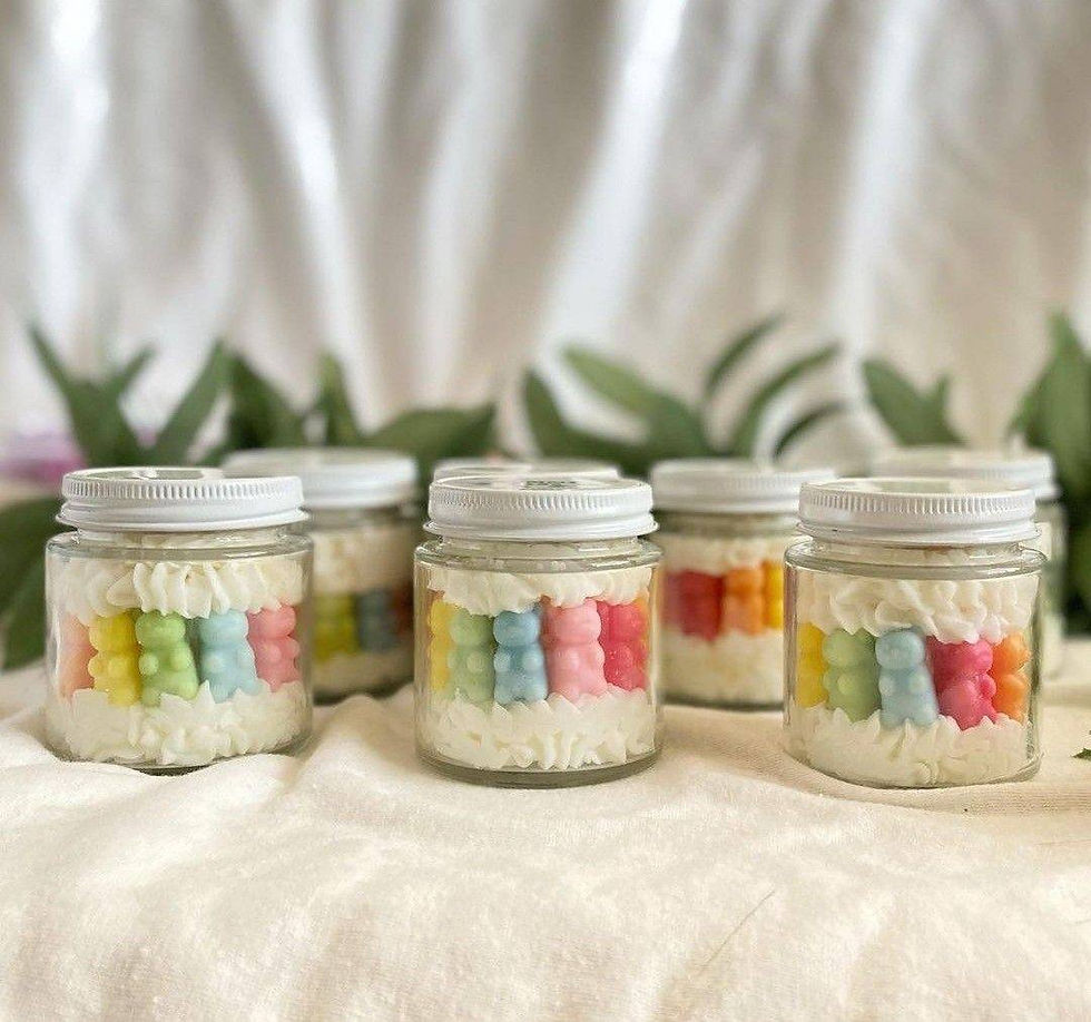 Свечеварение: десерты с мармеладными мишками