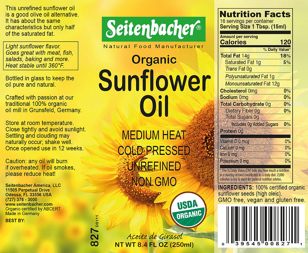 Thumbnail: sunflower oil label