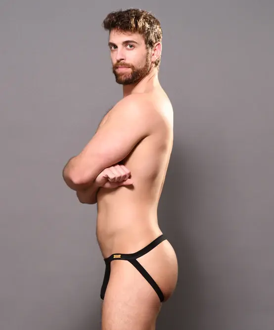 "SEX" Bamboo Jock Black w/ ALMOST NAKED®
