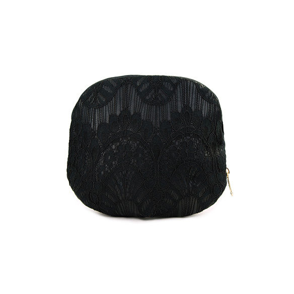 Thumbnail: 【BE11】Black lace tote bag