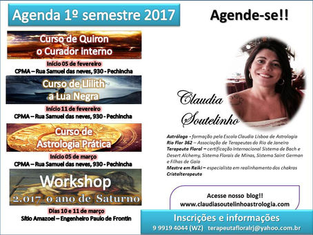 Agenda Cursos - 1° semestre 2017