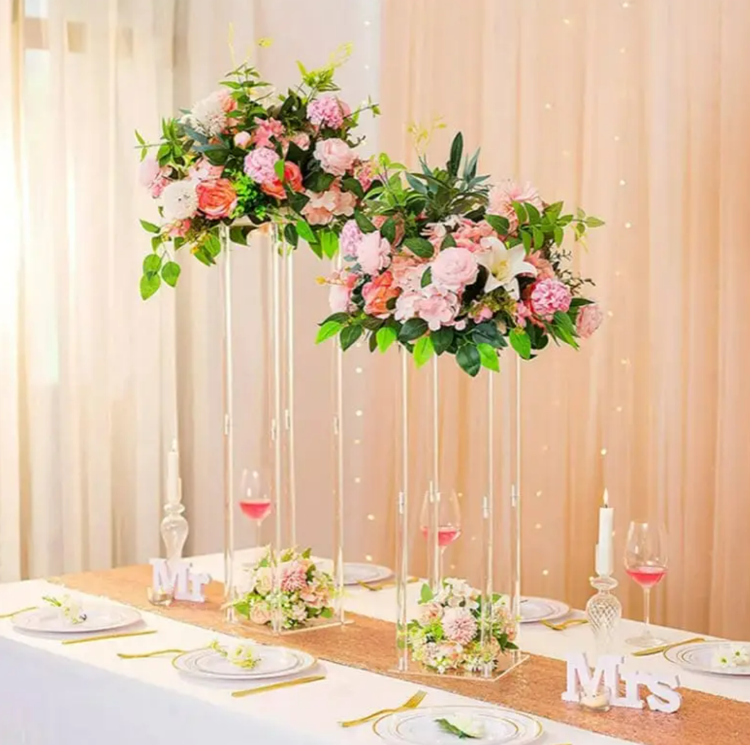 Clear Acrylic Centerpiece / Flower Stand – 15.75″