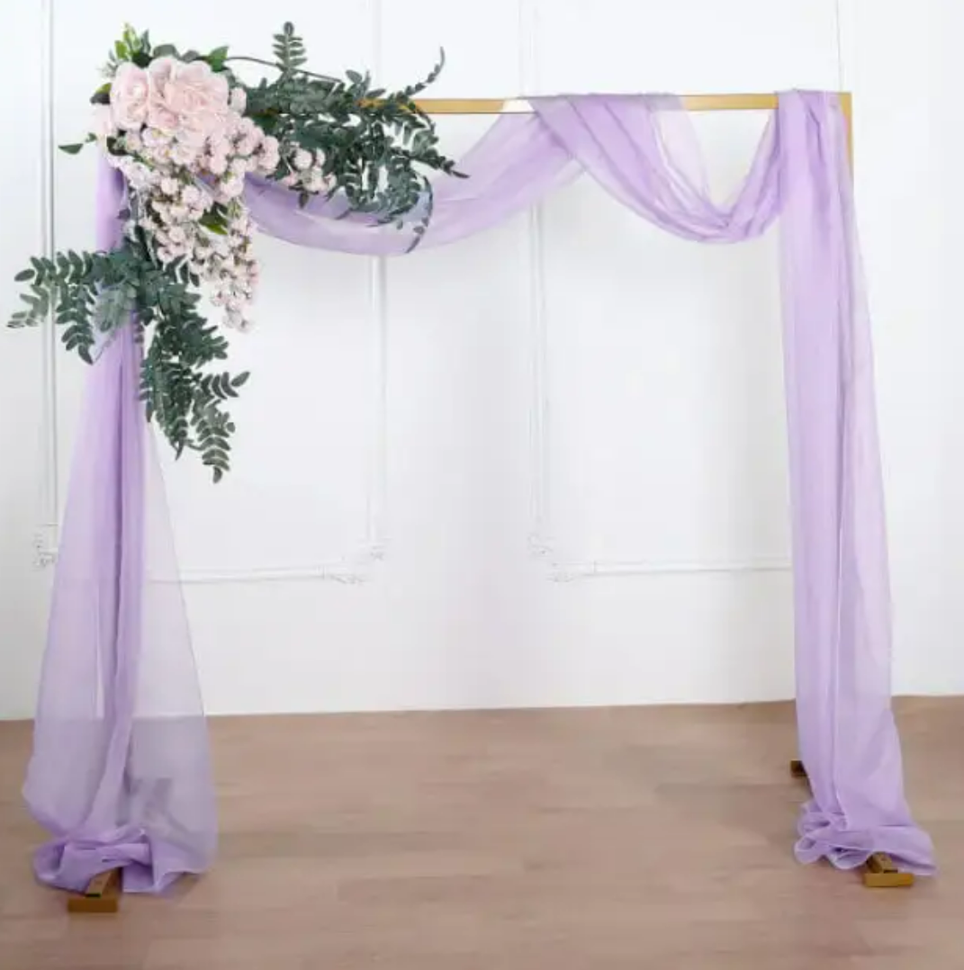 Sheer Organza Wedding Arch Drapery Fabric – Lavender Lilac