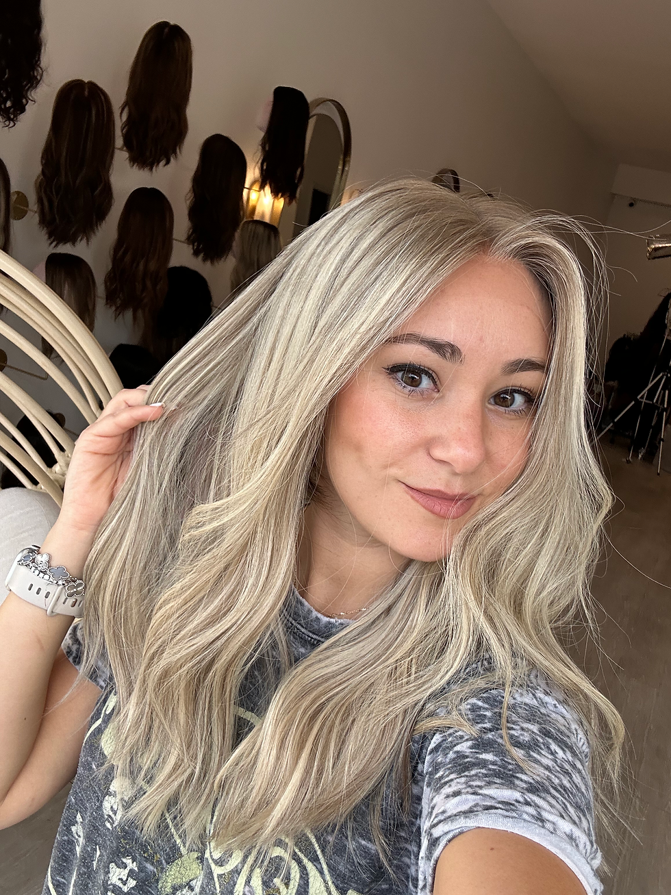 Thumbnail: LACE TOP WIG - PLATINUM DIMENSIONAL BLONDE- XXS/XS/S/M/L 21-22"
