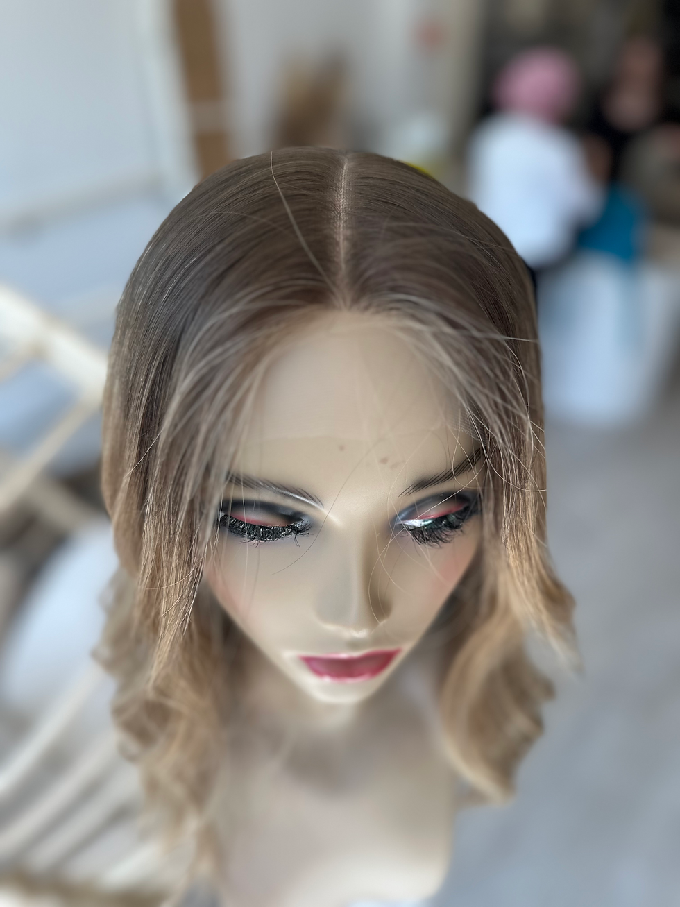 Thumbnail: LACE TOP WIG - CARAMEL BLONDE SWIRL 20" XS/S/M/L 