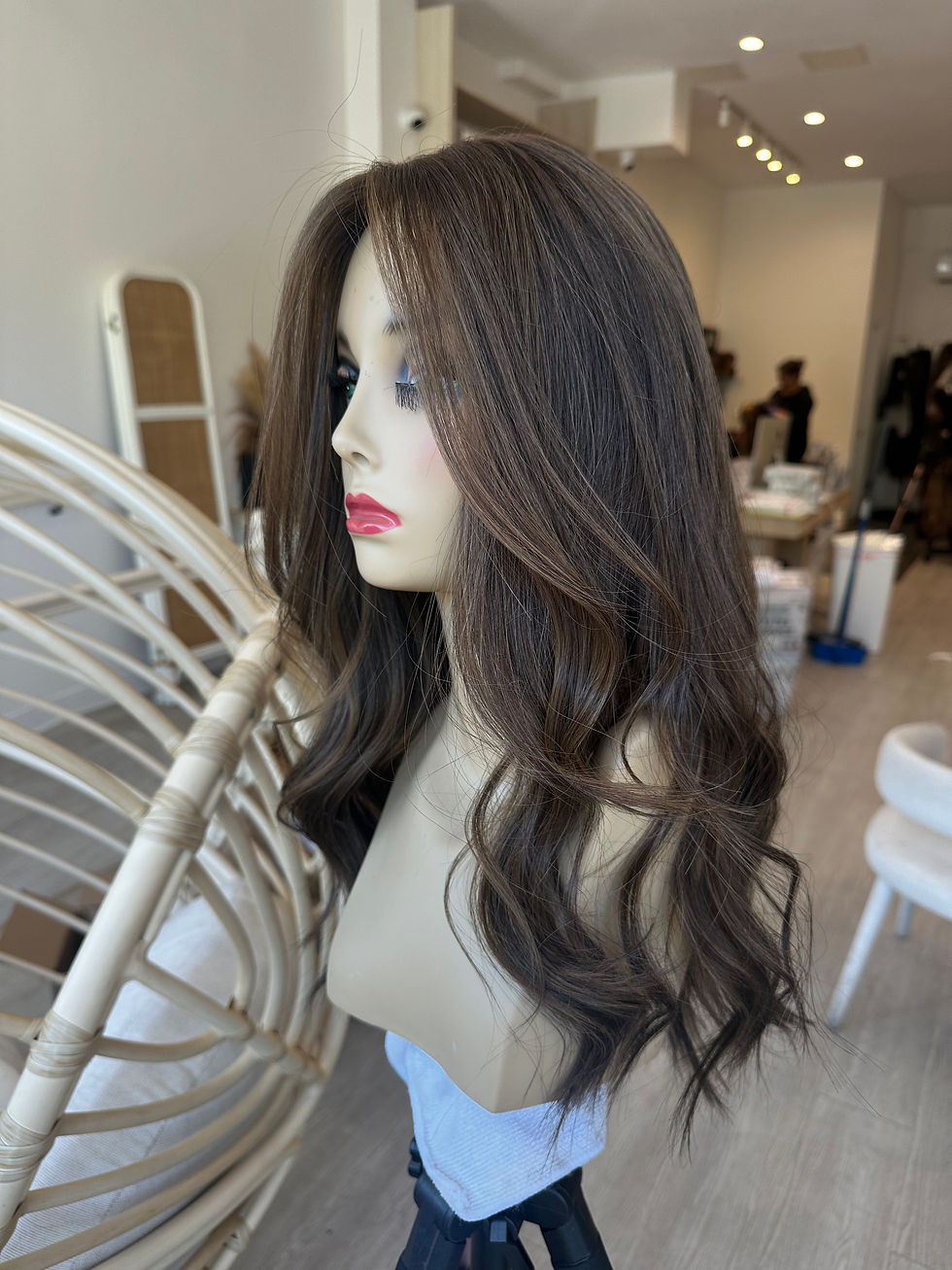 Thumbnail: STW32448-49: SILK TOP WIG - S/M - 22” MOUSSE BROWN