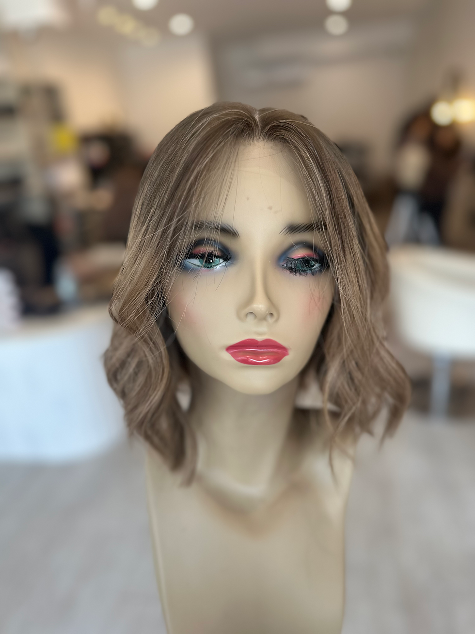 Thumbnail: LACE TOP WIG -SALTED CARAMEL 12"  XS/S/M/L