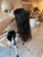 Thumbnail: Closed lace topper 7x8 16/20/24”  natural soft black wavy PERM