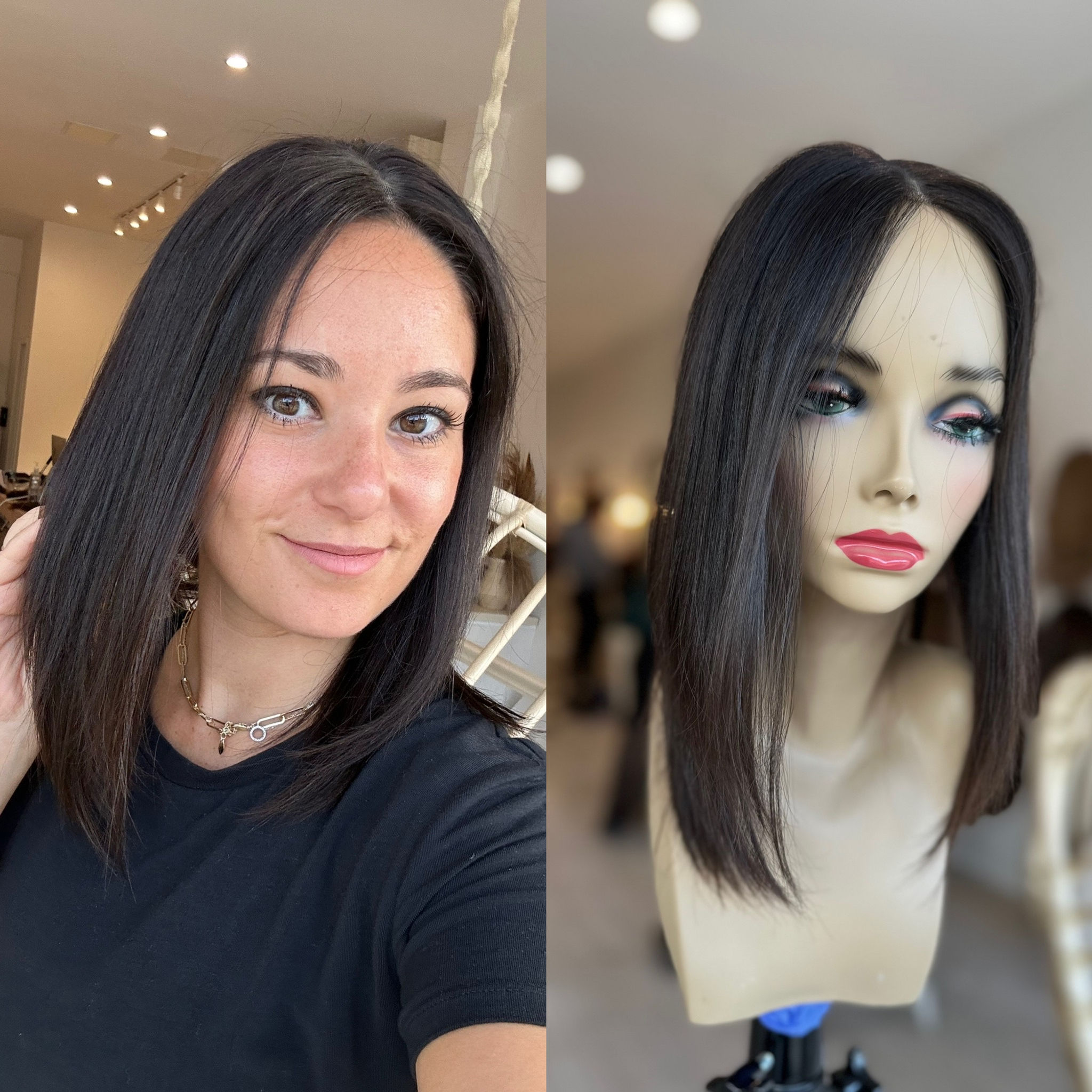 CLOSED LACE TOPPER - NATURAL SOFT BLACK 7X8 14-16"