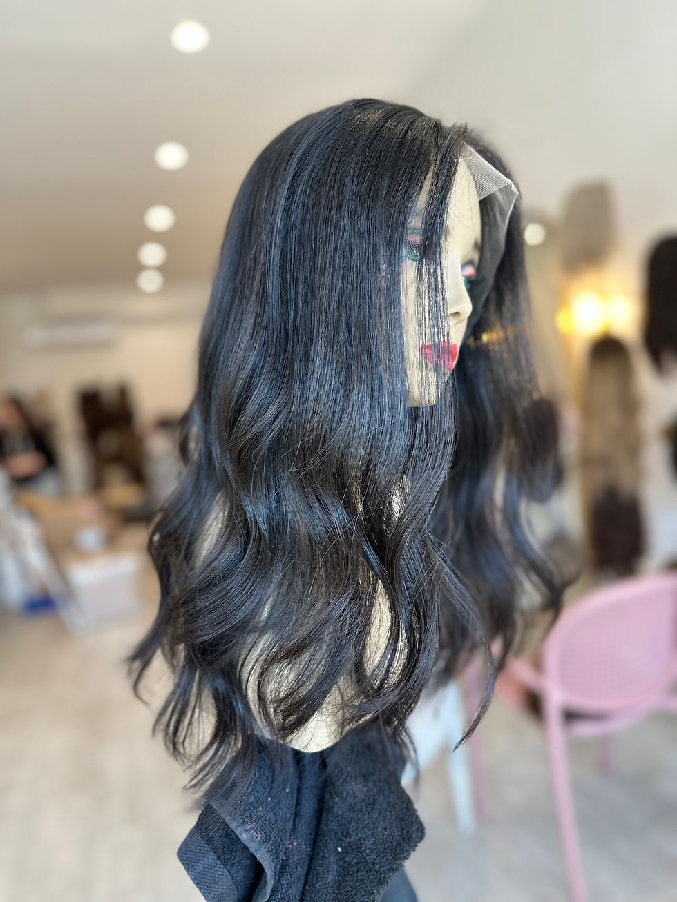 Thumbnail: WHOPPER-(PARTIAL WIG/TOPPER) 10X10 22" natural soft black