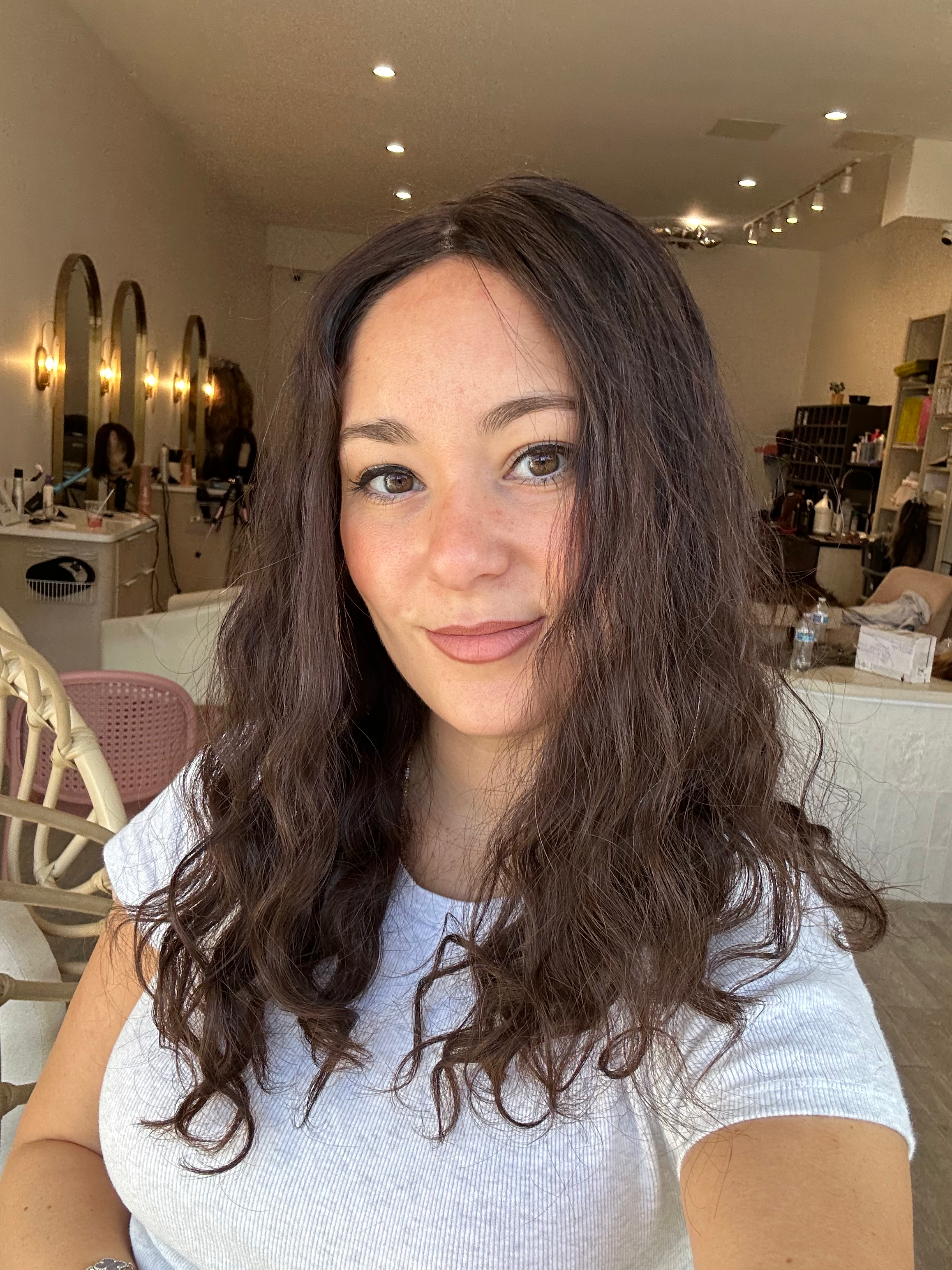 CLOSED LACE 8x8 16” 20” and 24” natural dark brown perm wavy