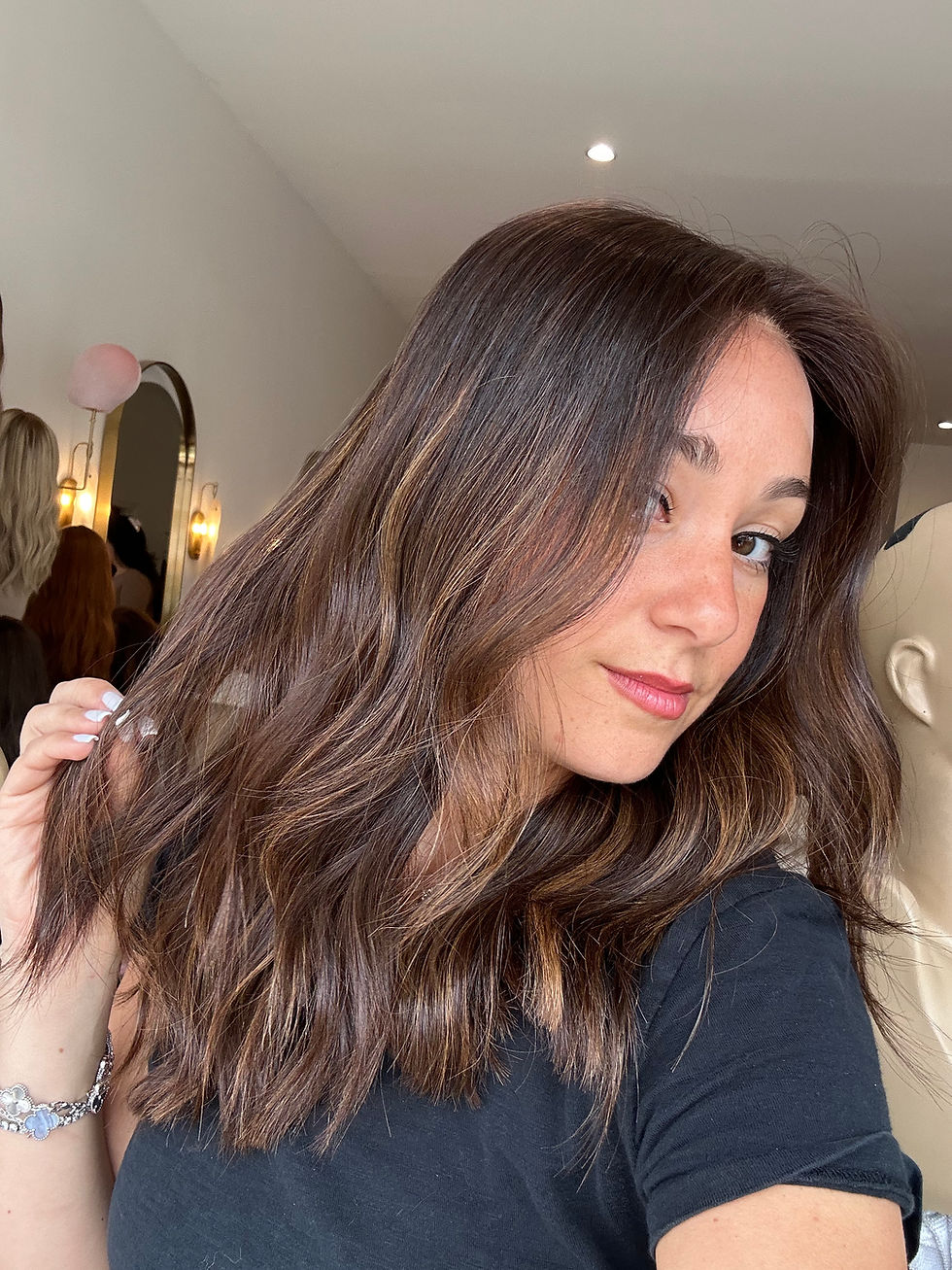 Thumbnail: LT7023: LACE TOP WIG -SMALL- 18-20" NATURAL BROWN X WARM CARAMEL BALAYAGE