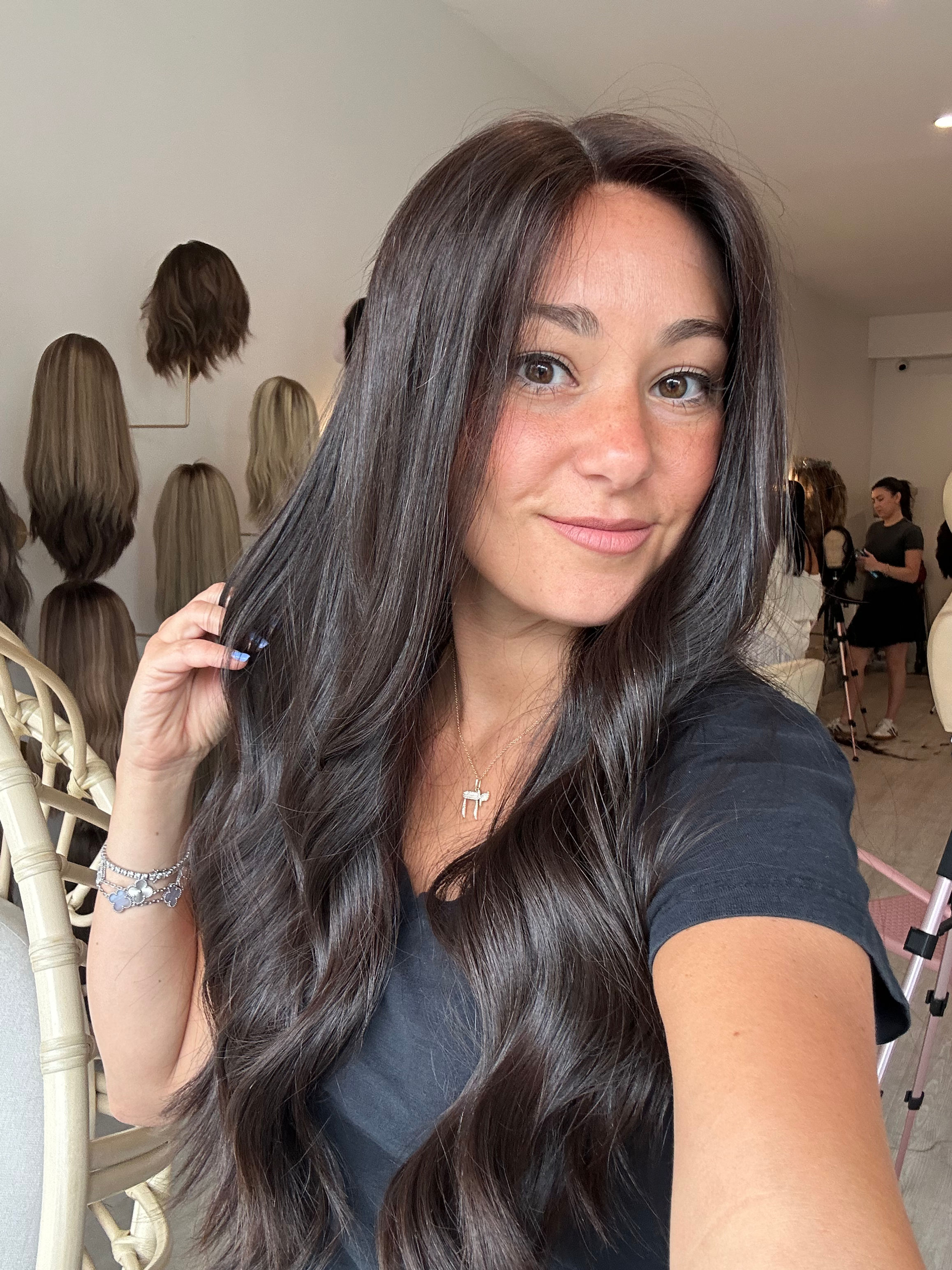 LACE TOP FULL WIG - NATURAL DARK BROWN -XS/S/M/L -25-26"