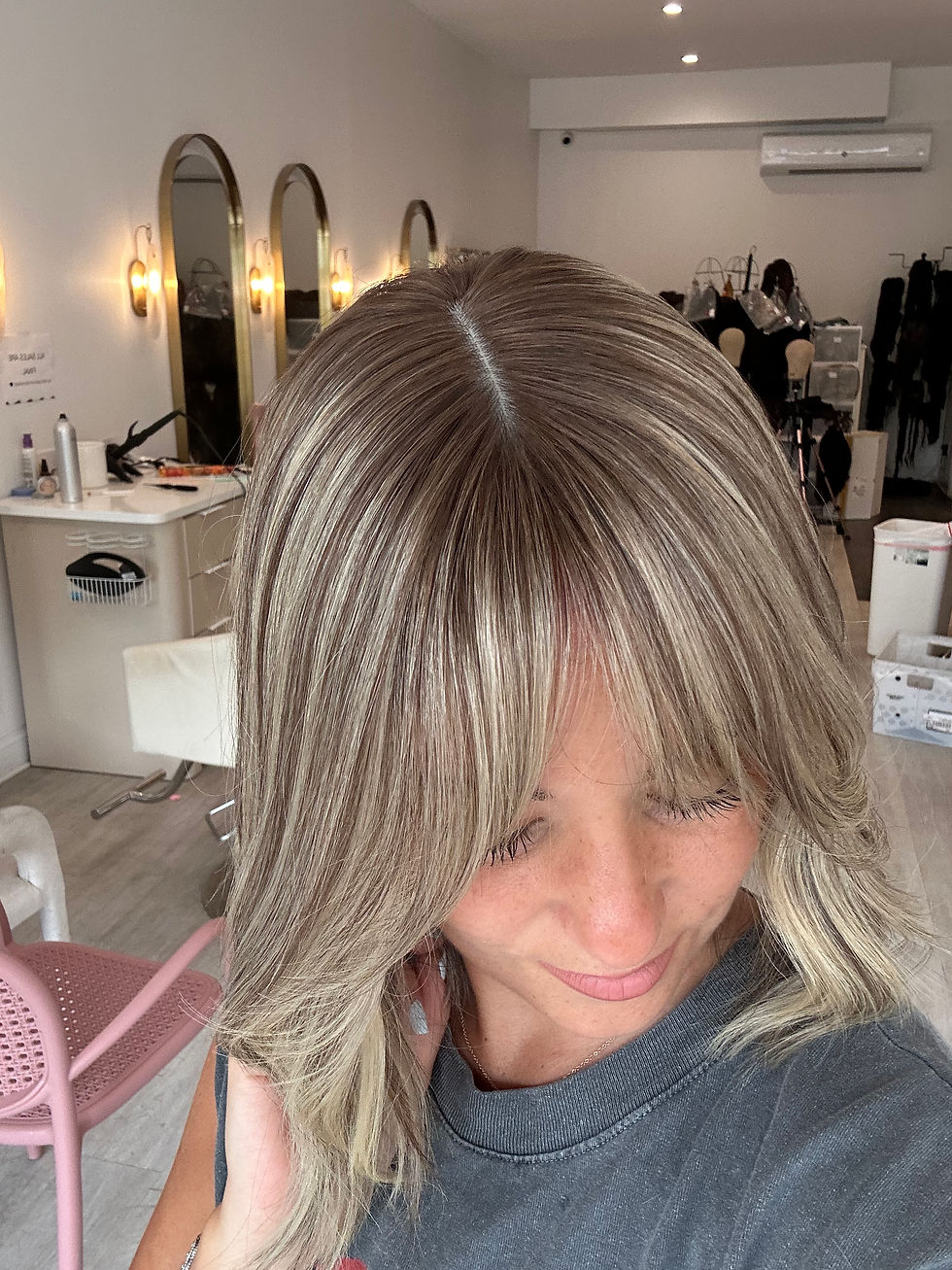 Thumbnail: TP33471/79: 7x8 14” dimensional blonde precut bangs