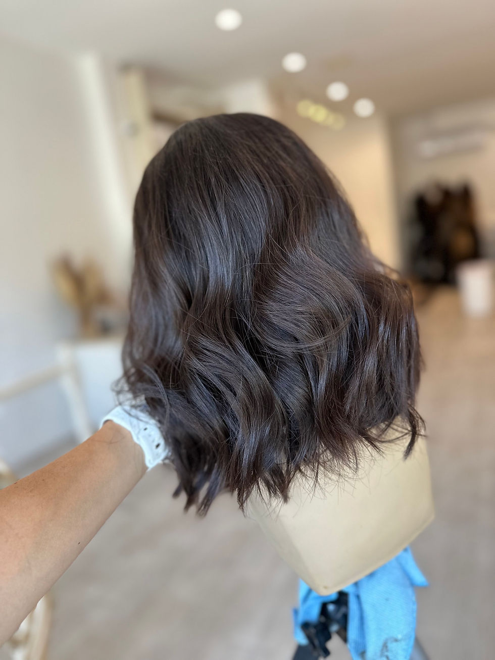 Thumbnail: LACE TOP FULL WIG - NATURAL DARK BROWN - 15-16” XS-L