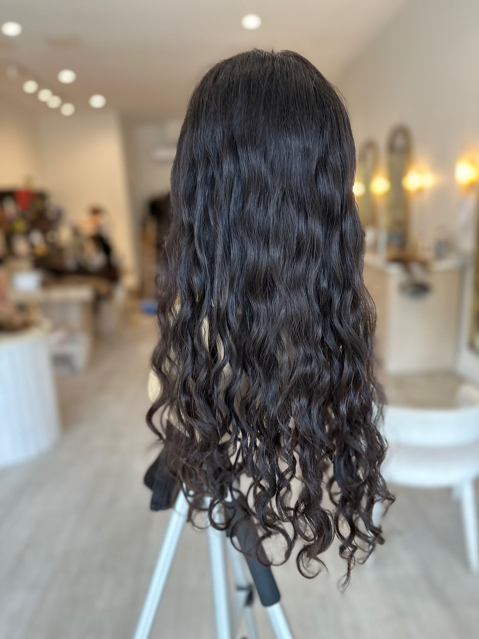 Thumbnail: CLOSED LACE PERM NATURAL BLACK WAVY 8X8 24"