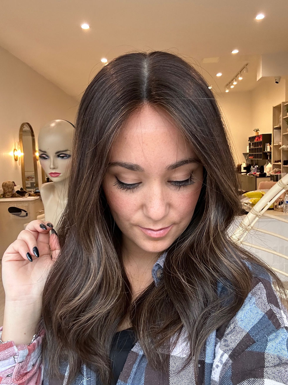 Thumbnail: LACE TOP WIG -DARK BROWN X CARAMEL- 19-20”