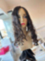 Thumbnail: Closed lace topper 7x8 16/20/24”  natural soft black wavy PERM