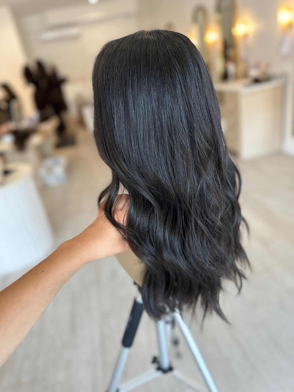 Thumbnail: LACE TOP WIG - 21-22” XXS/XS/S/M/L - NATURAL SOFT BLACK