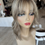 Thumbnail: CL35221: ROOTED DIMENSIONAL BLONDE WITH PRECUT BANGS7X8 16"