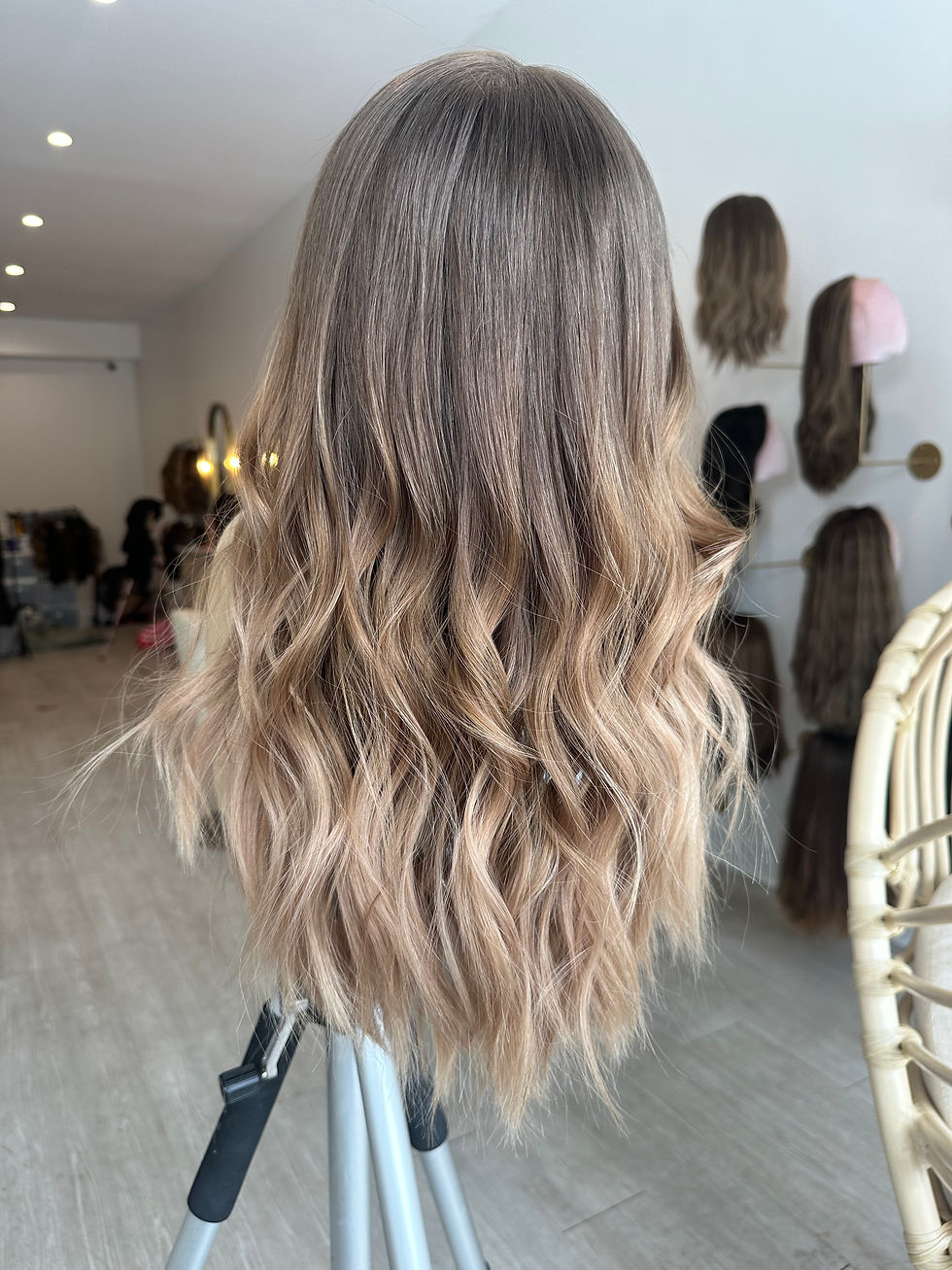 Thumbnail: LACE TOP WIG - TOASTED ALMOND OMBRE - XS-LARGE 12"/16"/20"/22"