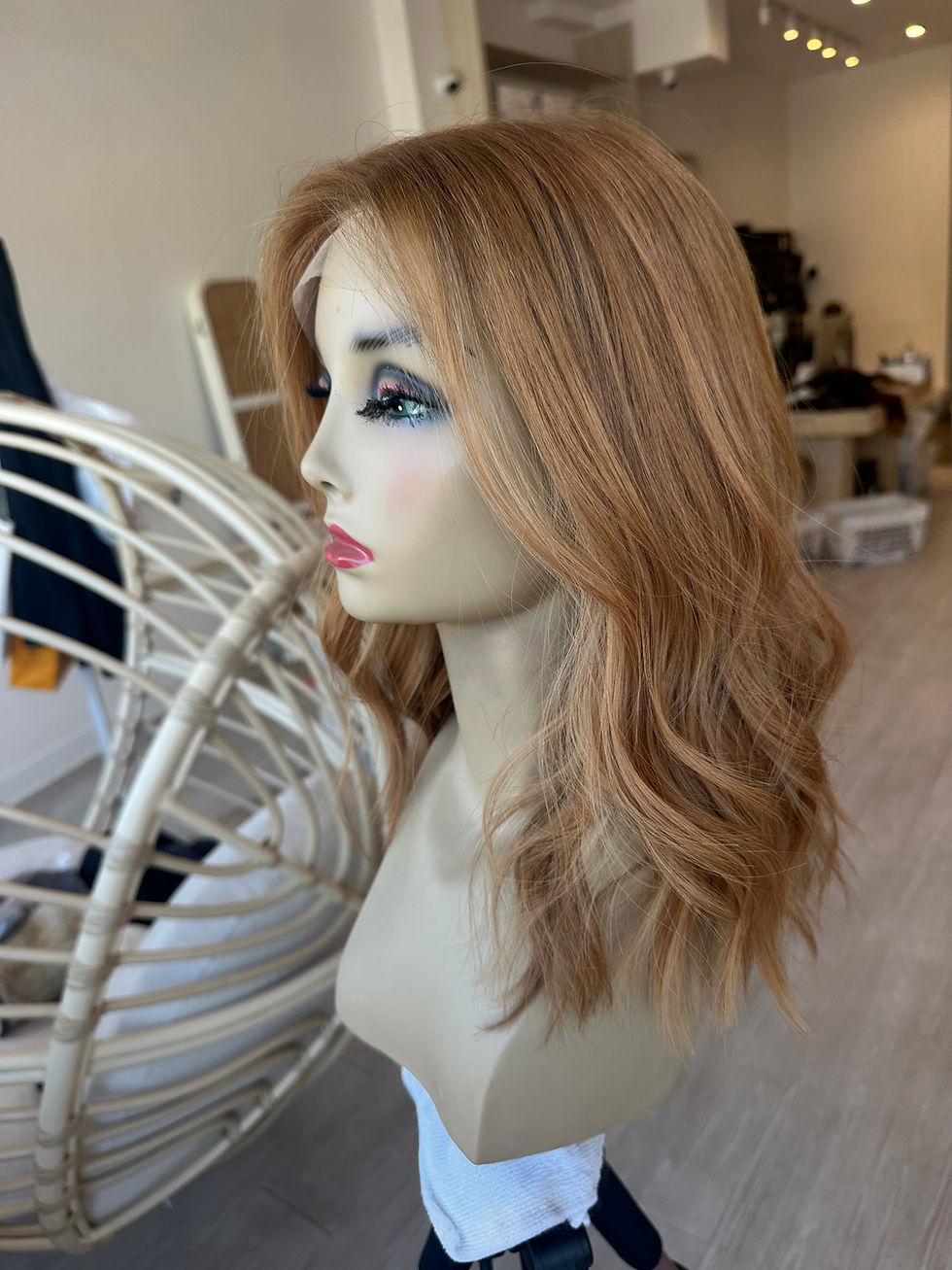 Thumbnail: LT7944: LACE TOP WIG - XS 18” - LIGHT COPPER