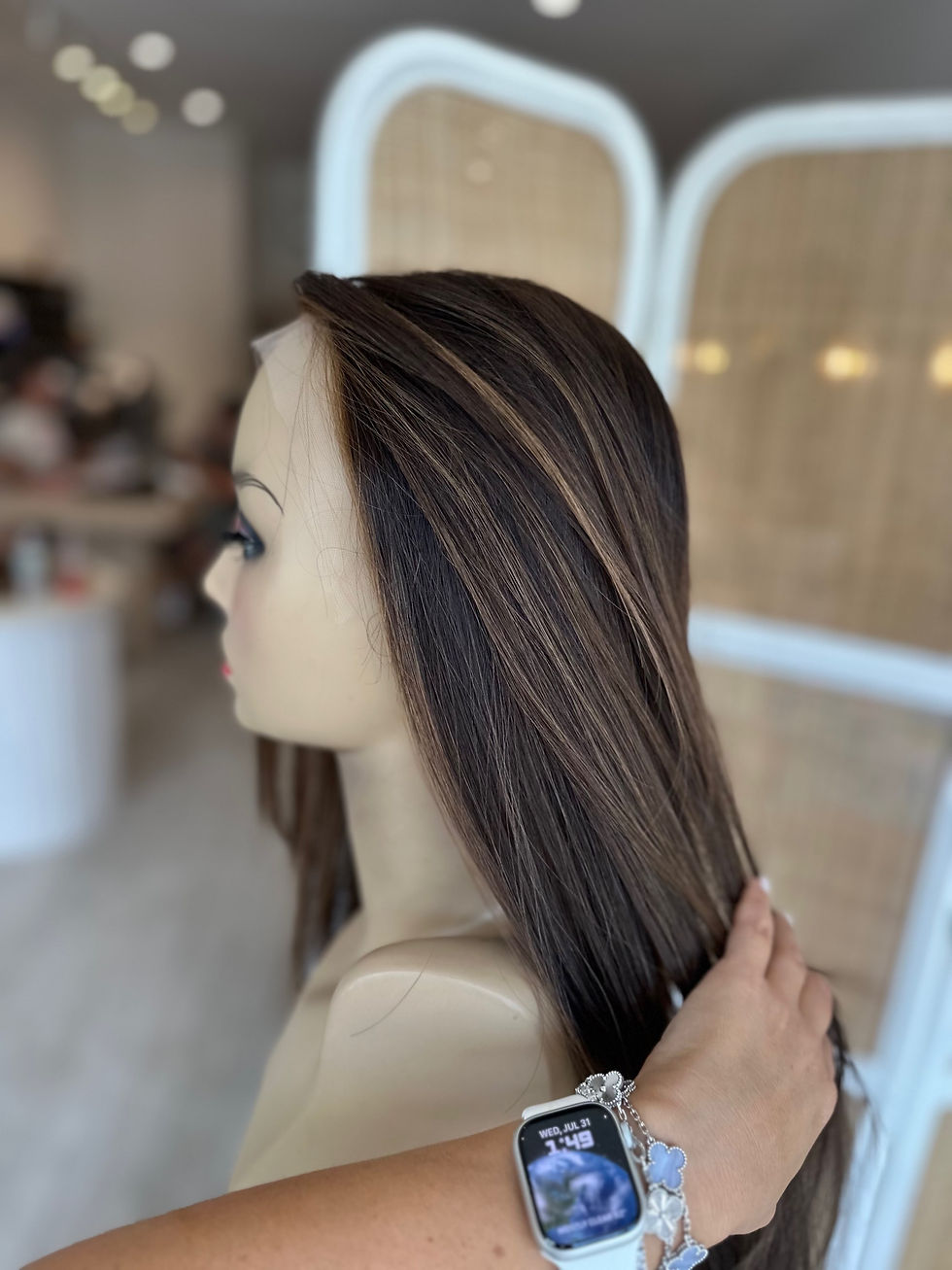 Thumbnail: LACE TOP WIG - BROWN X CARAMEL - 24" - XXS-LARGE
