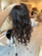 Thumbnail: Closed lace topper 7x8 16/20/24”  natural soft black wavy PERM