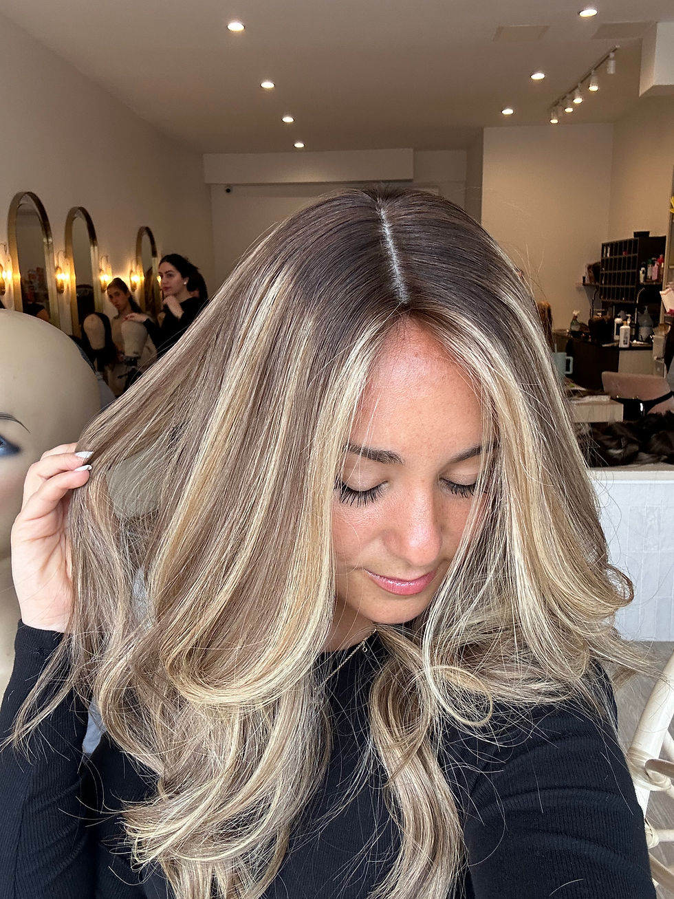 Thumbnail: TCP27020: 8X9 22" CUSTOM COLOR BLONDE DIMENSIONAL SILK TOPPER