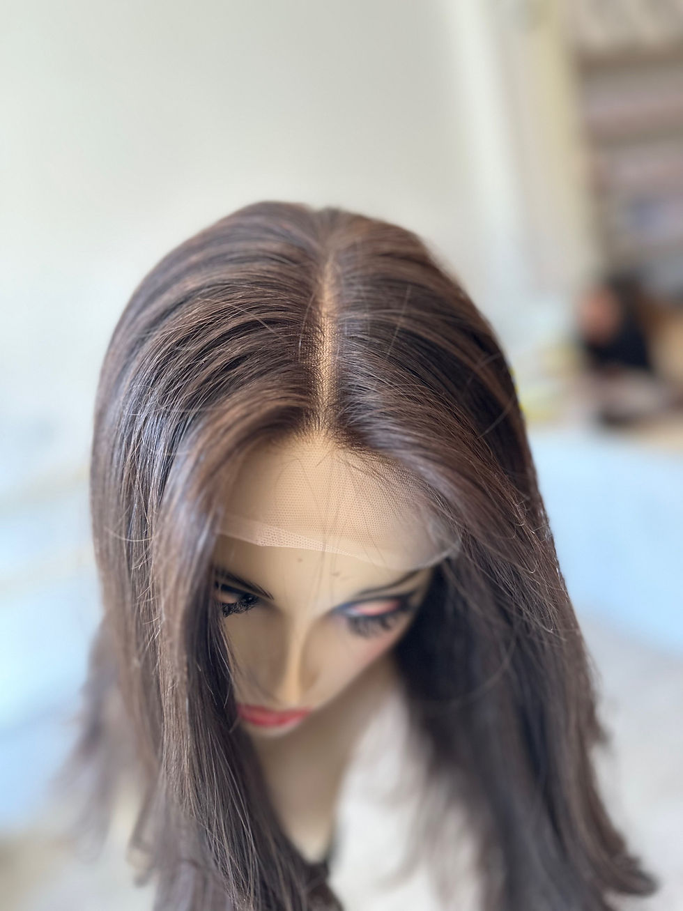 Thumbnail: Lace topper whopper 10x10 natural dark brown 21-22”