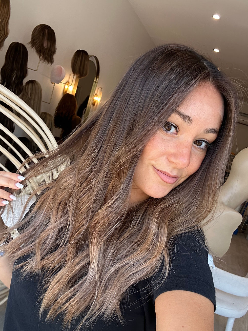 Thumbnail: LT7682: LACE TOP WIG -XS 22" - BROWN MUSHROOM BEIGY BALAYAGE
