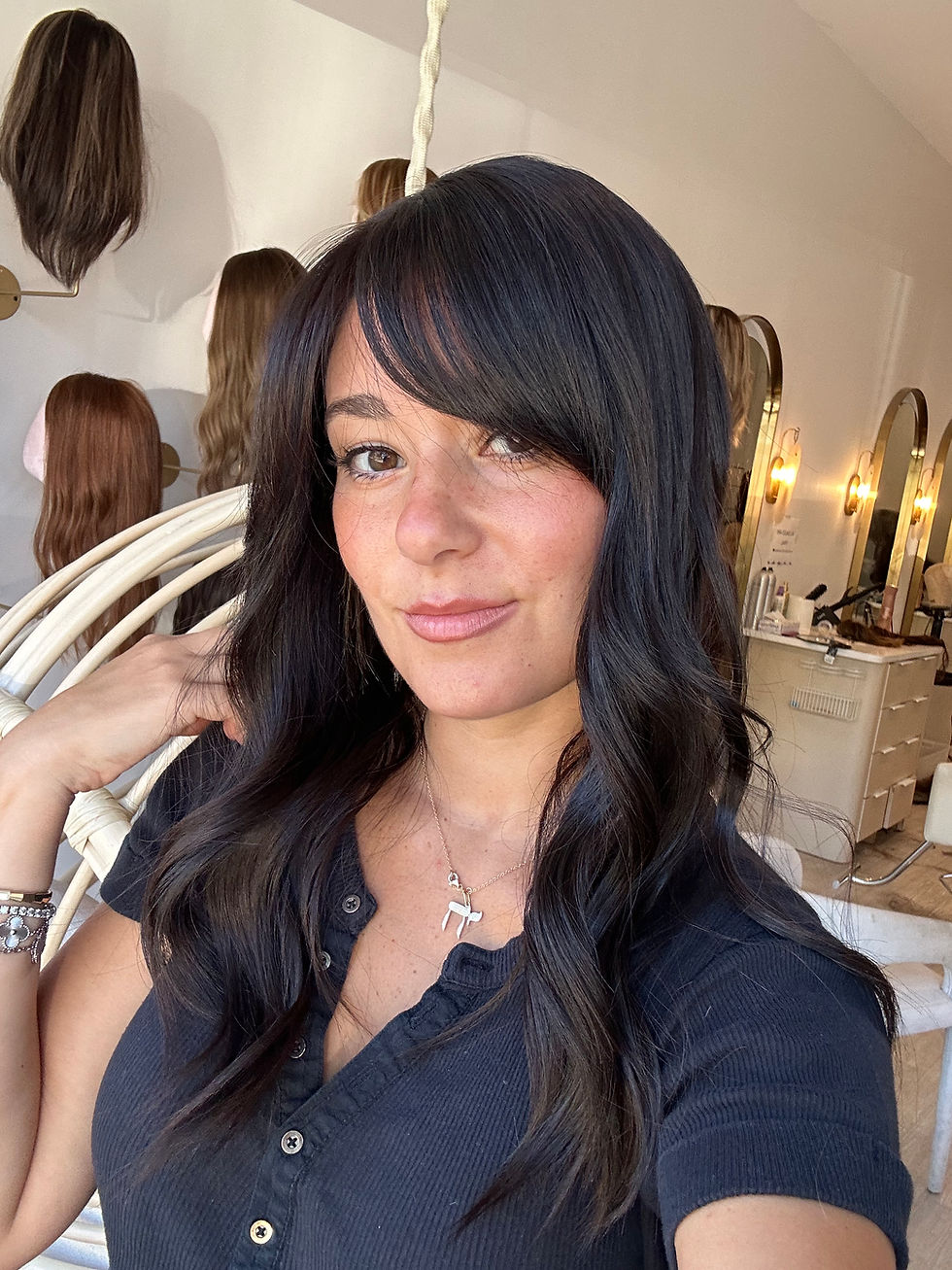 Thumbnail: TP35940:  8X9 21" PRECUT SIDE BANG (LEFT PART) NATURAL DARKEST BROWN