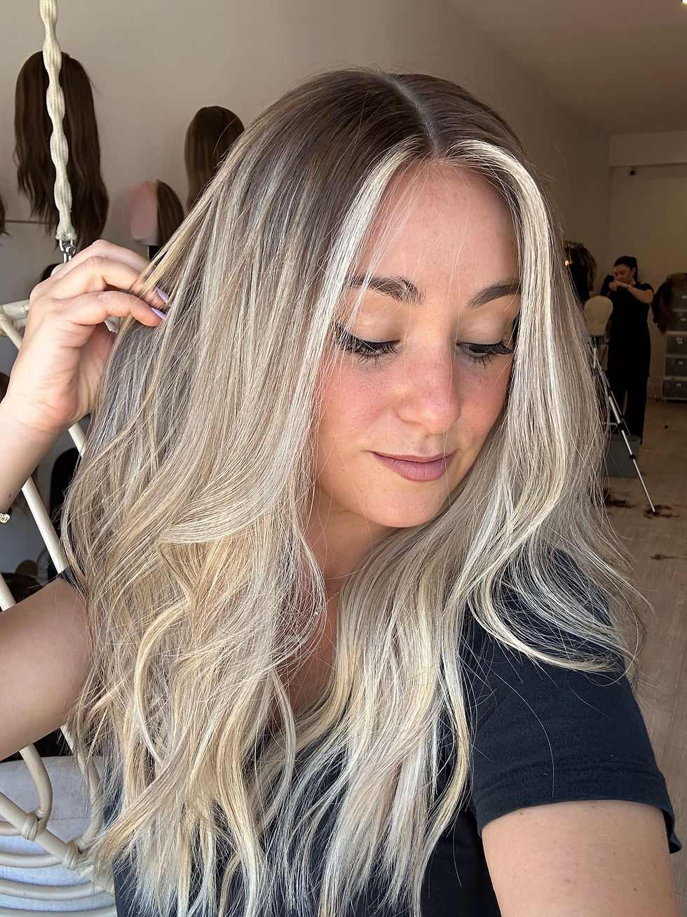 Thumbnail: LT8075: LACE TOP WIG - SMALL 22" - CUSTOM BLONDE