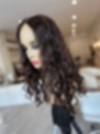 Thumbnail: CLOSED LACE 8x8 16” 20” and 24” natural dark brown perm wavy
