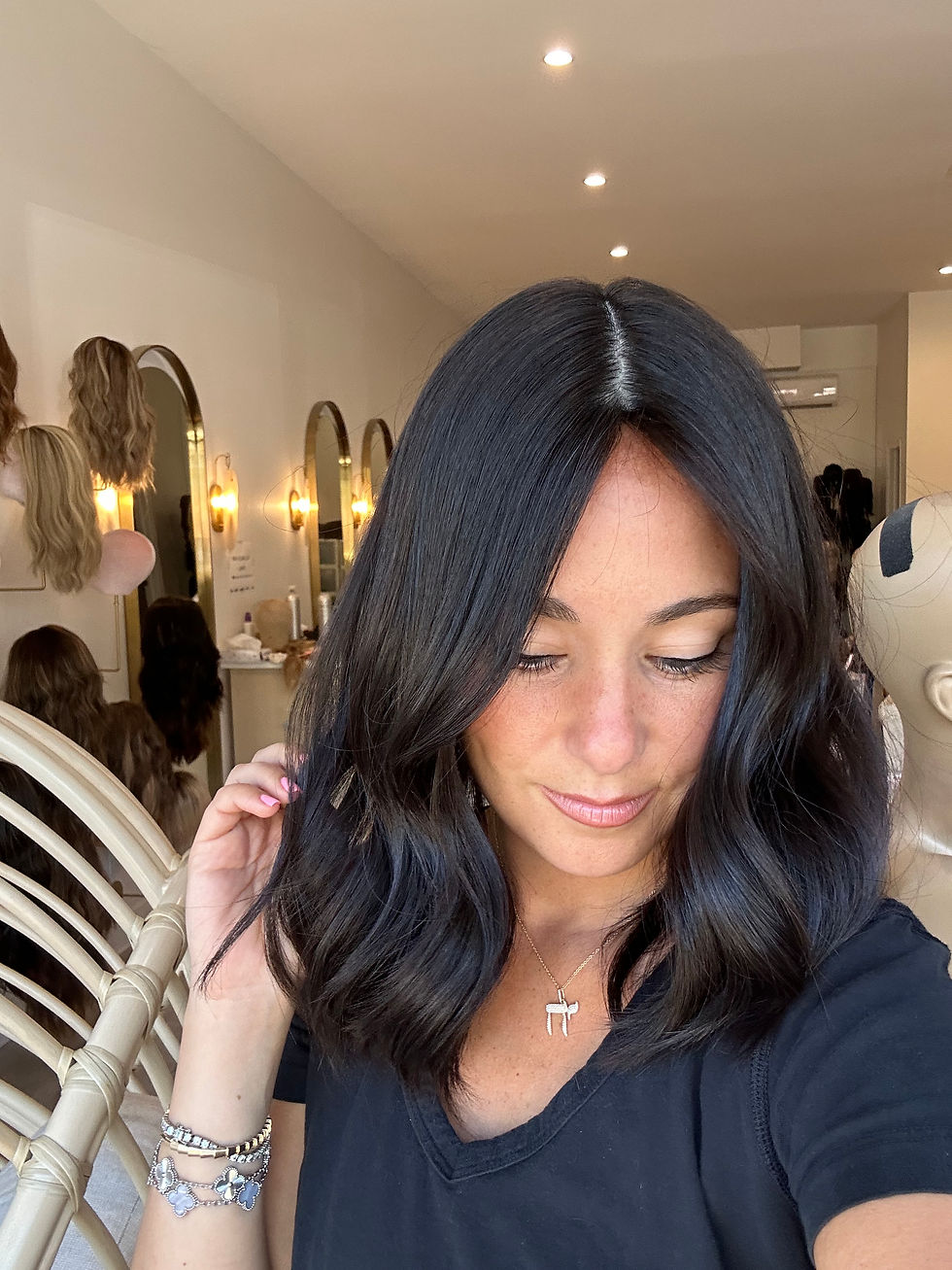 Thumbnail: SILK TOP WIG - NATURAL SOFT BLACK - 16” - S/M/L