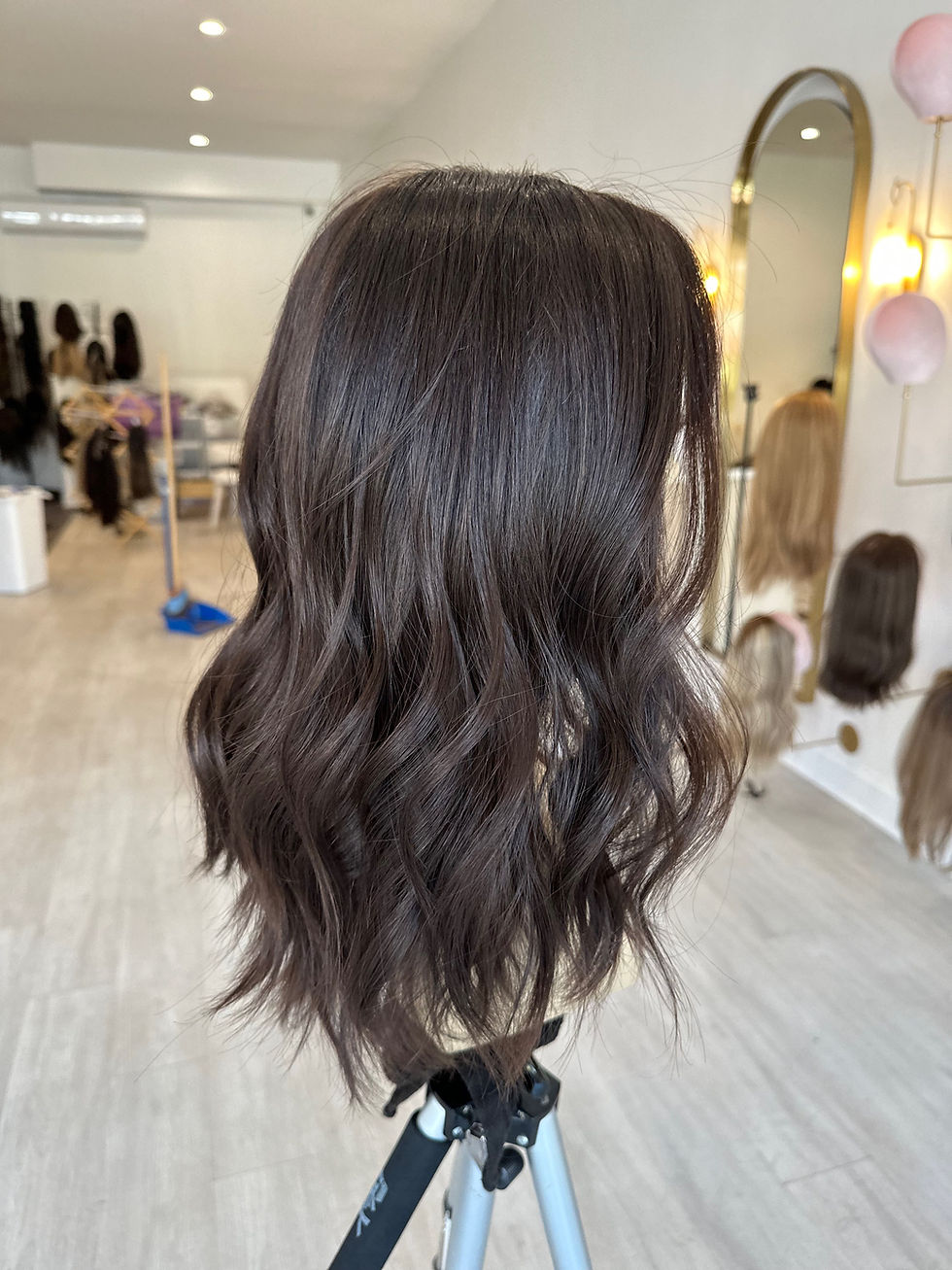 Thumbnail: LACE TOP WIG - NATURAL DARK BROWN - XXS-L - 18"