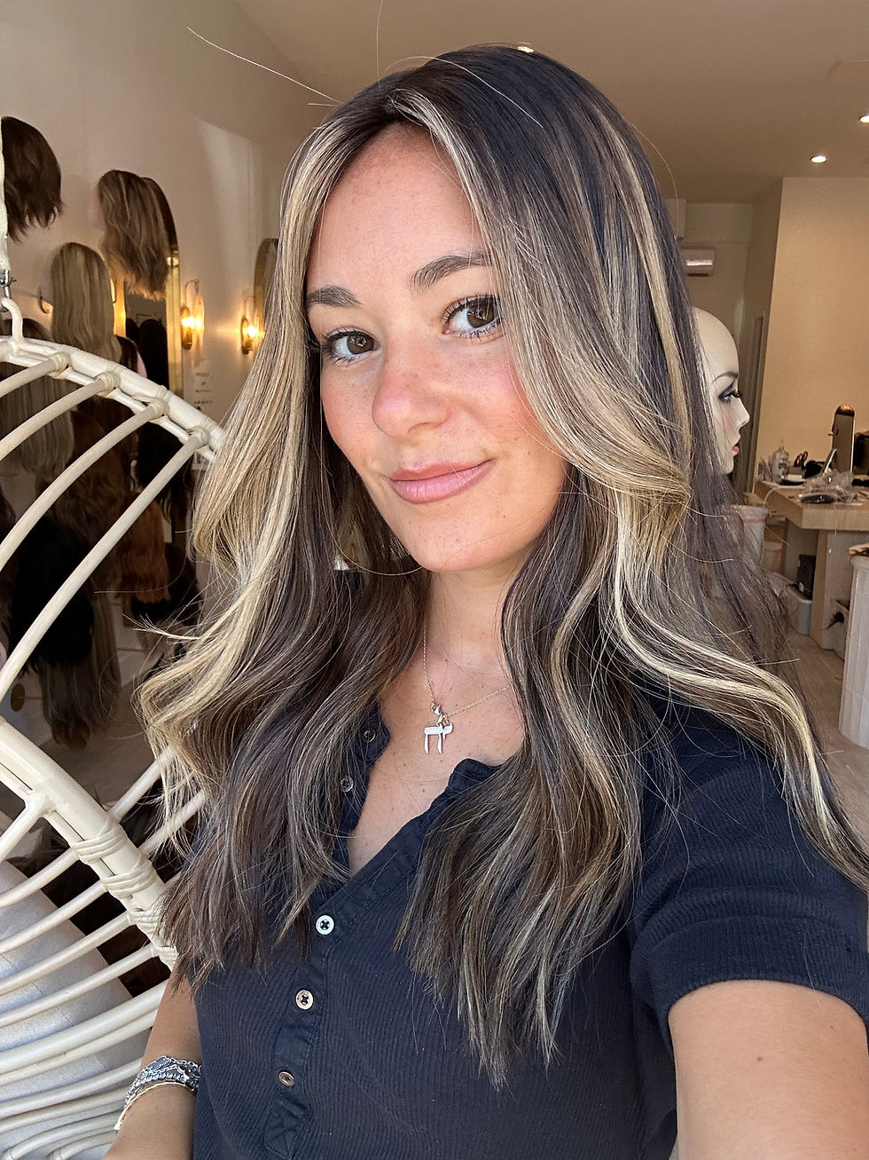 Thumbnail: TCP34635: 8X8 19" CUSTOM COLOR REVERSE BALAYAGE BROWN/BLONDE