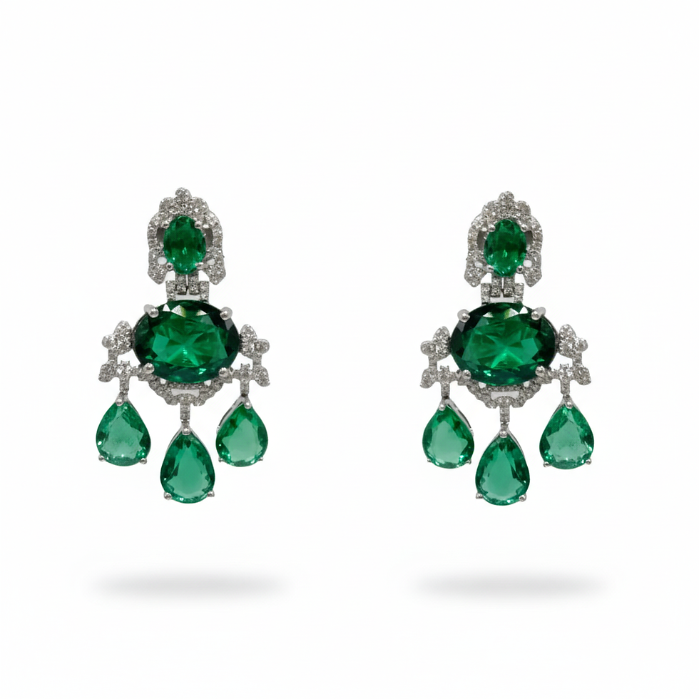 Emerald Empress Drop Earrings