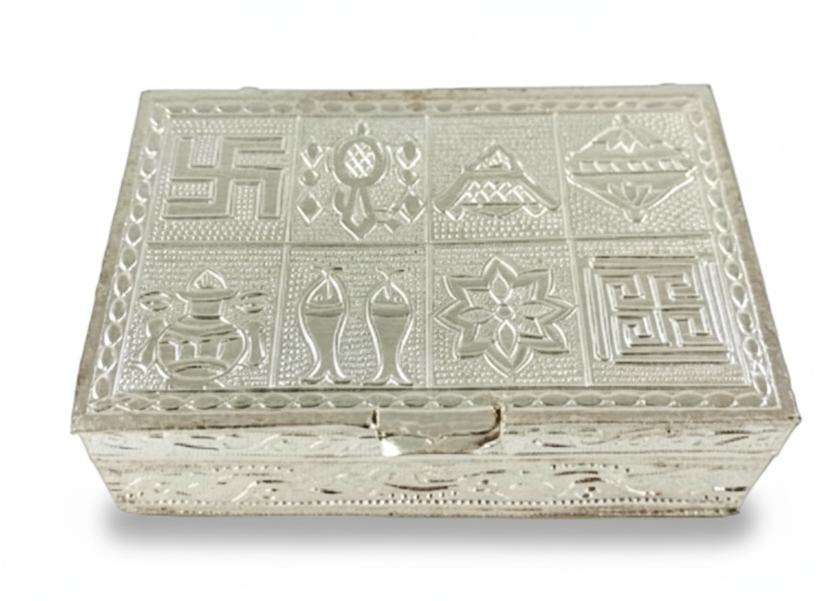 Ashtamangala Puja Box (999 Pure Silver)
