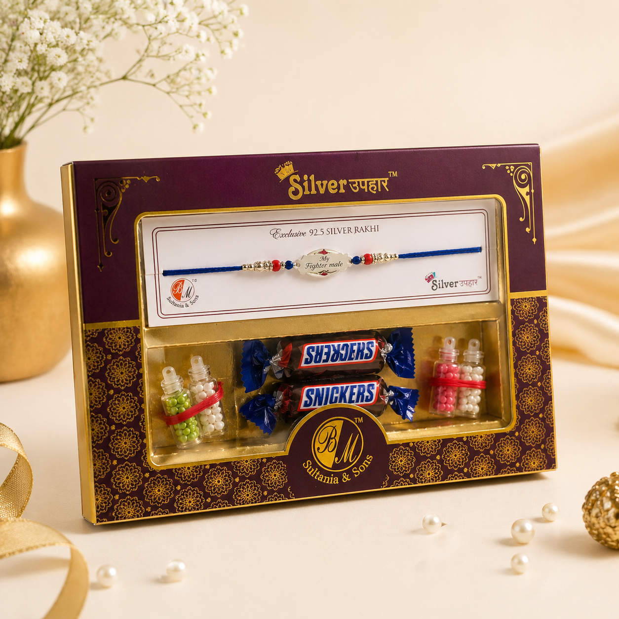 My Fighter Blessings Raksha Bandhan Pure 925 Silver Rakhi